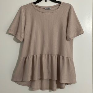 Polagram - The Rogers Textured Blouse in Natural